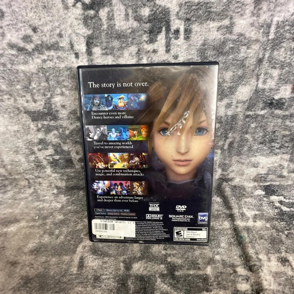 Vtg Kingdom Hearts II PS2 PlayStation 2 Disney Square Enix Retro Gaming‎ Y2K